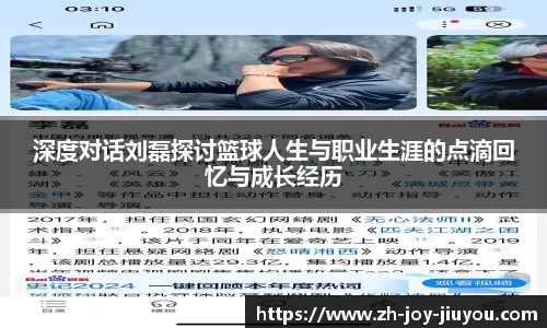 深度对话刘磊探讨篮球人生与职业生涯的点滴回忆与成长经历